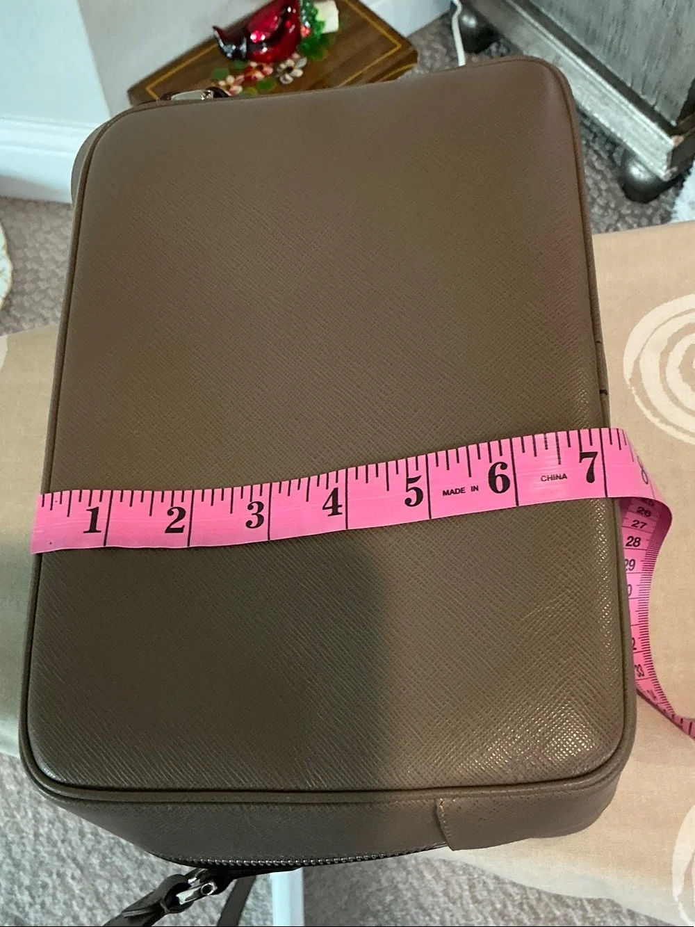 Mont Blanc Taupe Brown Satorial Leather Messenger Bag
